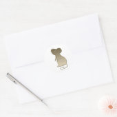 Cute Golden Mouse Ronde Sticker (Envelop)