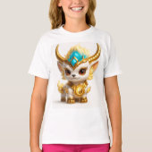 Cute Golden Ram Fantasy T-Shirt – Adorable Mythica (Devant)