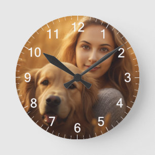 Cute golden recovery Best Dog Mam Ever Ronde Klok
