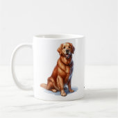 Cute Golden Retriever Ai Art Mug (Gauche)