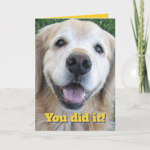 Cute Golden Retriever Congrats Afstuderen-je deed Kaart
