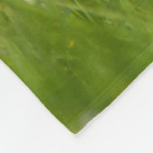 Cute Golden Retriever Dog Puppy in Flowers Fleece Deken (Hoek)