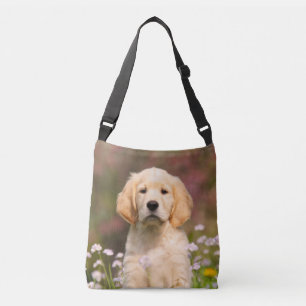 Cute Golden Retriever Dog Puppy Photo - on Crossbody Tas