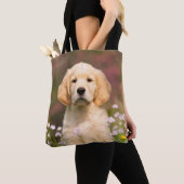 Cute Golden Retriever Dog Puppy Photo - op Shopper Draagtas (Dichtbij)