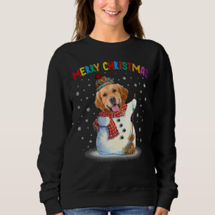 Cute Golden Retriever KerstPajama Trui