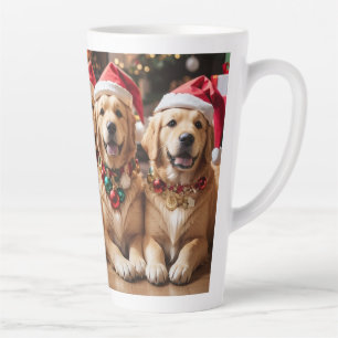 Cute Golden Retriever Latte Mok