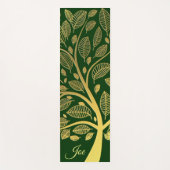 Cute Golden Tree of Life Greenery Foliage Elegant Yogamat (Voorkant)