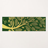 Cute Golden Tree of Life Greenery Foliage Elegant Yogamat (Voorkant (horizontaal))