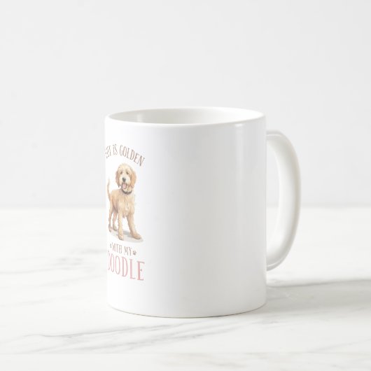 Cute Goldendoodle Chien Mug (Devant droit)