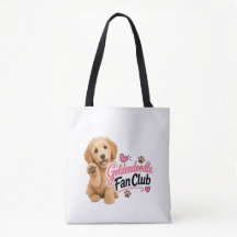 Cute Goldendoodle Fanclub Boodschappentas