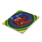 Cute Goldfish Abstracte Art Tile Tegeltje (Zijkant)