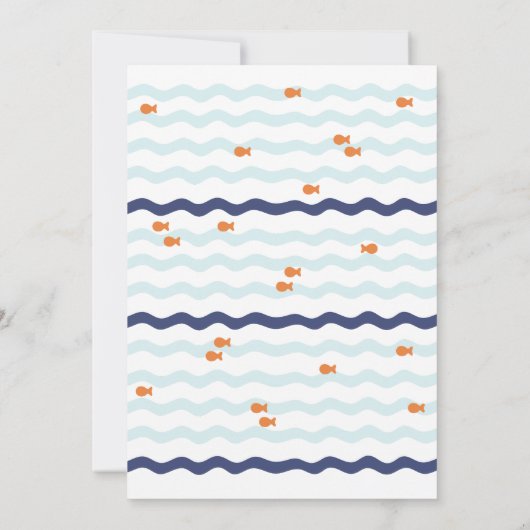 Cute Goldfish Birthday-uitnodiging Kaart (Achterkant)