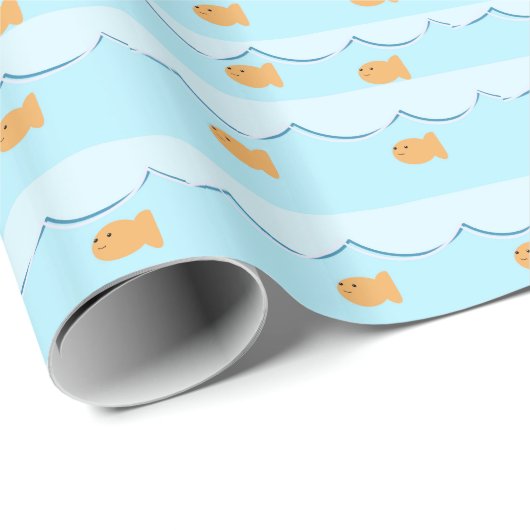 Cute Goldfish Gift Wrap Cadeaupapier (Rol Hoek)