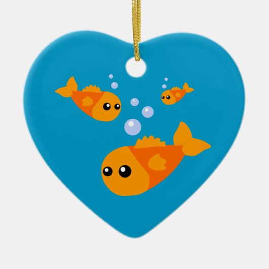 Cute Goldfish Keramisch Ornament (Voorkant)