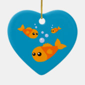 Cute Goldfish Keramisch Ornament (Achterkant)