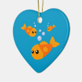 Cute Goldfish Keramisch Ornament (Links)