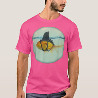 Cute Goldfish with a Shark Fin Fashion T-shirt