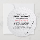 Cute Golf Ball Bow Stropdas Baby Boy Shower Kaart (Achterkant)