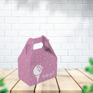 Cute Golf Ball Dank je roze Bedankdoosjes