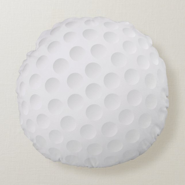 Cute Golf Ball Rond Kussen (Voorkant)