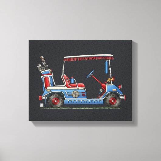 Cute Golf Cart Canvas Afdruk (Voorkant)