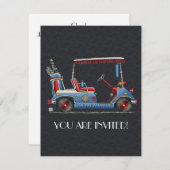 Cute Golf Cart Kaart (Voorkant / Achterkant)