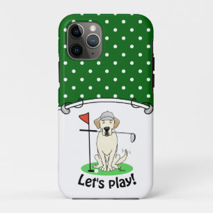 Cute Golf Yellow Labrador Retriever Dog iPhone 11 Pro Hoesje