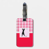 Cute Golfer Bagagelabel (Achterkant verticaal)