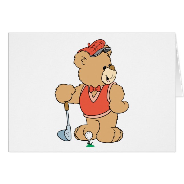 Cute Golfing Golfer Beer (Voorkant Horizontaal)