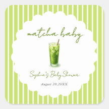 Cute Golvende Matcha Baby Groene Baby Shower Favor