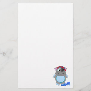 Cute Goofkins hippo pirate Briefpapier