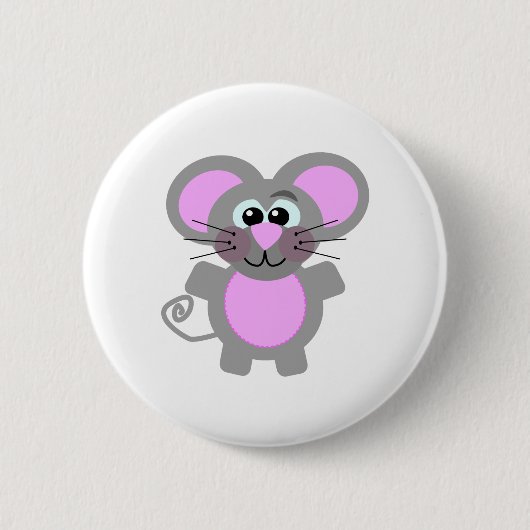Cute Goofkins-muis Ronde Button 5,7 Cm (Voorkant)