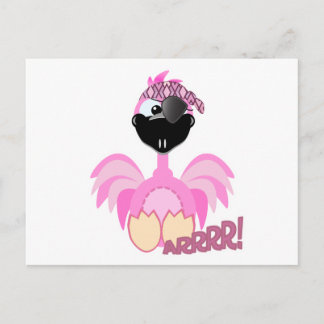 Cute Goofkins pirate flamingo Briefkaart