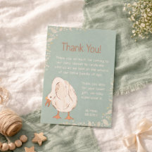 Cute Goose Minimal Boho Green Baby Shower