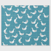 Cute Goose Wrapping Paper Cadeaupapier (Vlak)