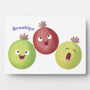 Cute gooseberry trio zingende cartoon fotoplaat