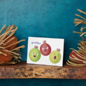 Cute gooseberry trio zingende cartoon fotoplaat (Zijkant)