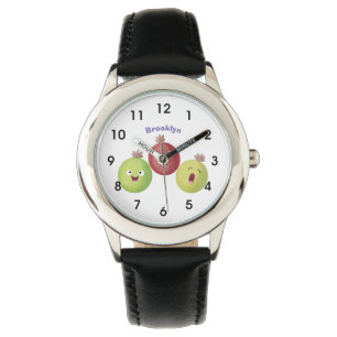 Cute gooseberry trio zingende cartoon horloge