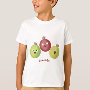 Cute gooseberry trio zingende cartoon t-shirt