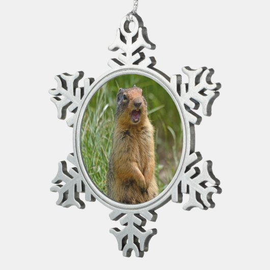 Cute gopher tin sneeuwvlok ornament (Rechts)