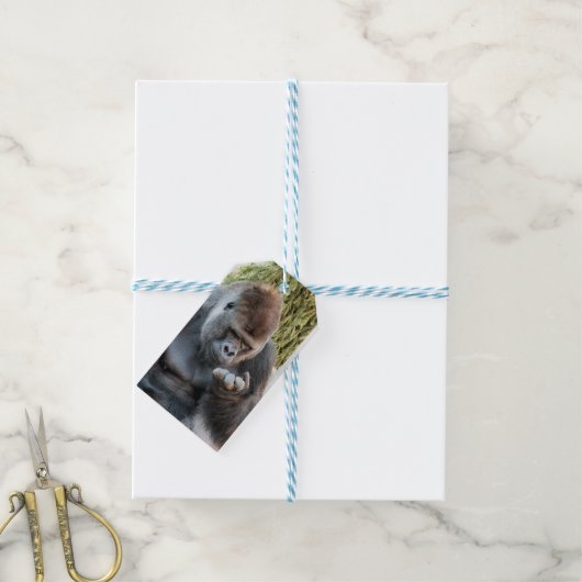 CUTE GORILLA CADEAULABEL (Met Touw)