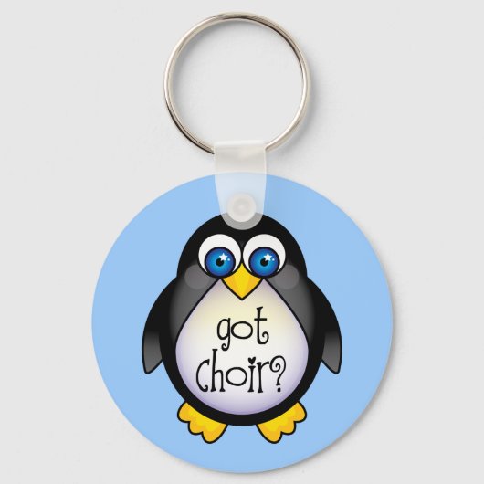 Cute got Choir Penguin Gift Sleutelhanger (Voorkant)