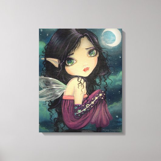 Cute Gothic Big-Eye Fairy Fantasy Art Canvas Afdruk (Voorkant)