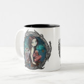 Cute Gothic Fairy and Owl Imaginaire Art Mug (Devant gauche)