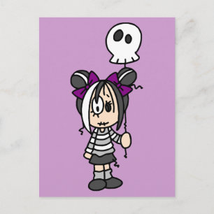 Cute Gothic Girl Briefkaart