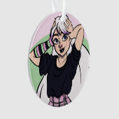 Cute Gothic Girl Kerstmis Ornament (voorkant)