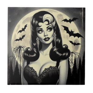 Cute Gothic Girl Tegeltje