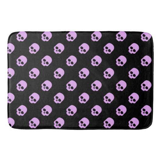 Cute Gothic Roze Skulls Badmat (Voorkant)