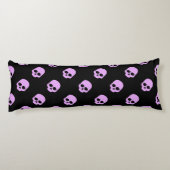 Cute Gothic Roze Skulls Lichaamskussen (Achterkant)