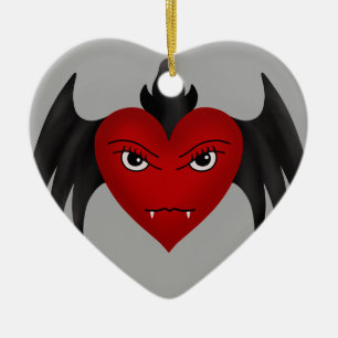 Cute gothic wingeing vampire keramisch ornament